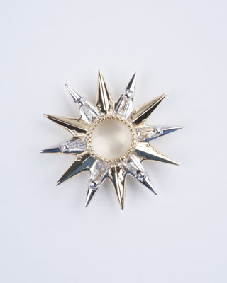 open starburst baguette charms - gold/diamond