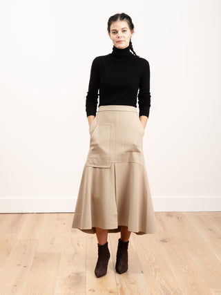 bond stretch front slit skirt