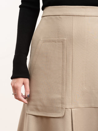 bond stretch front slit skirt