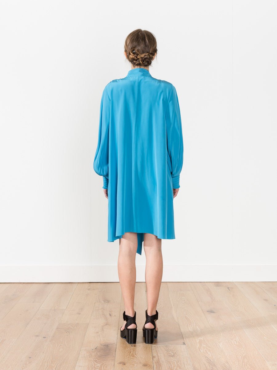 knee length dresses for ladies Compact Ultra Stretch Knit Long Sleeve Open Back Dress – Tibi Official