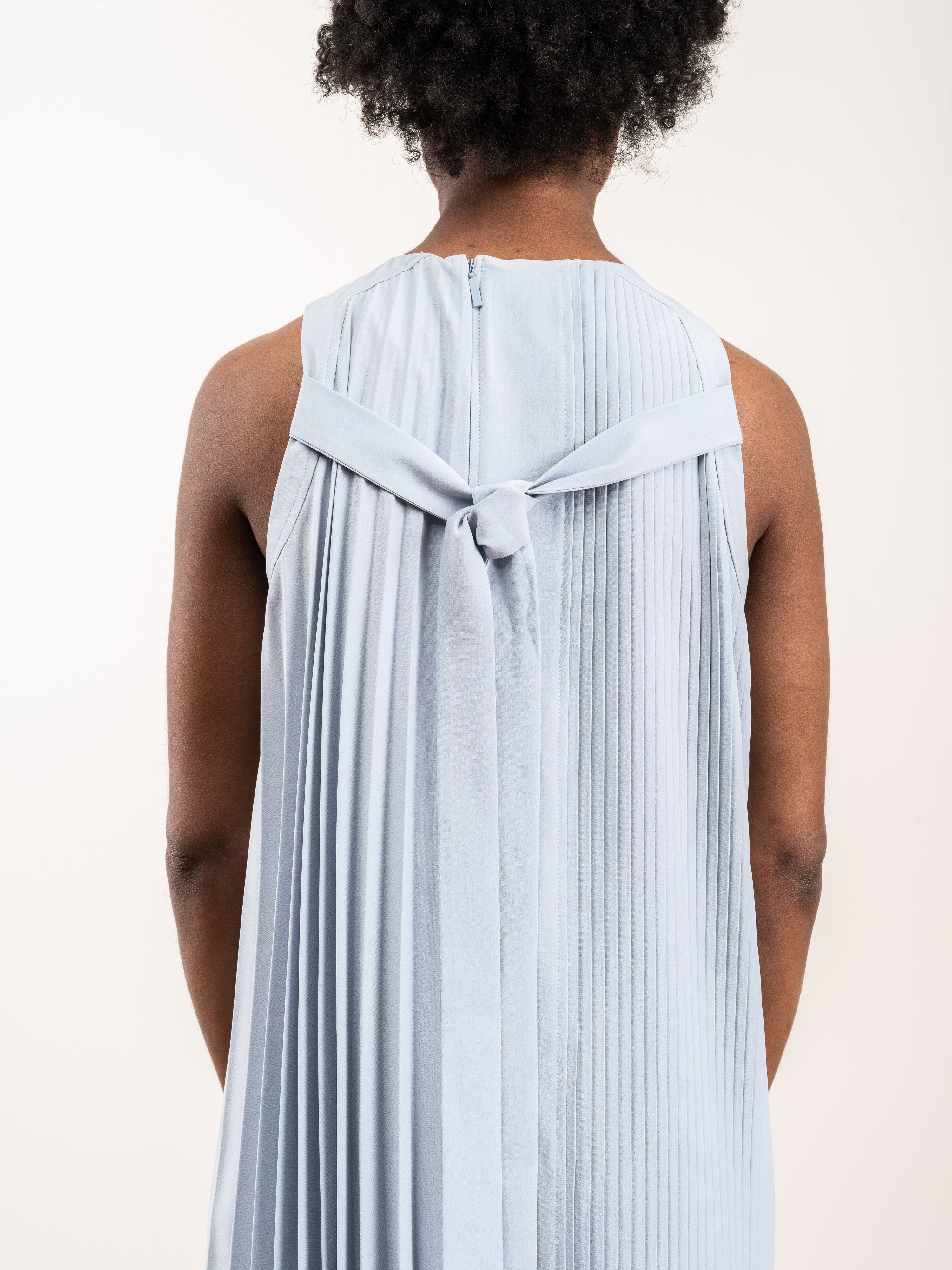 tibi pleated sleeveless dress Viscose Plisse Sleeveless Bias Dress Black / 0 / S126VP1666