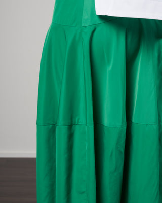 italian sporty nylon asymmetrical balloon skirt - jadeite green
