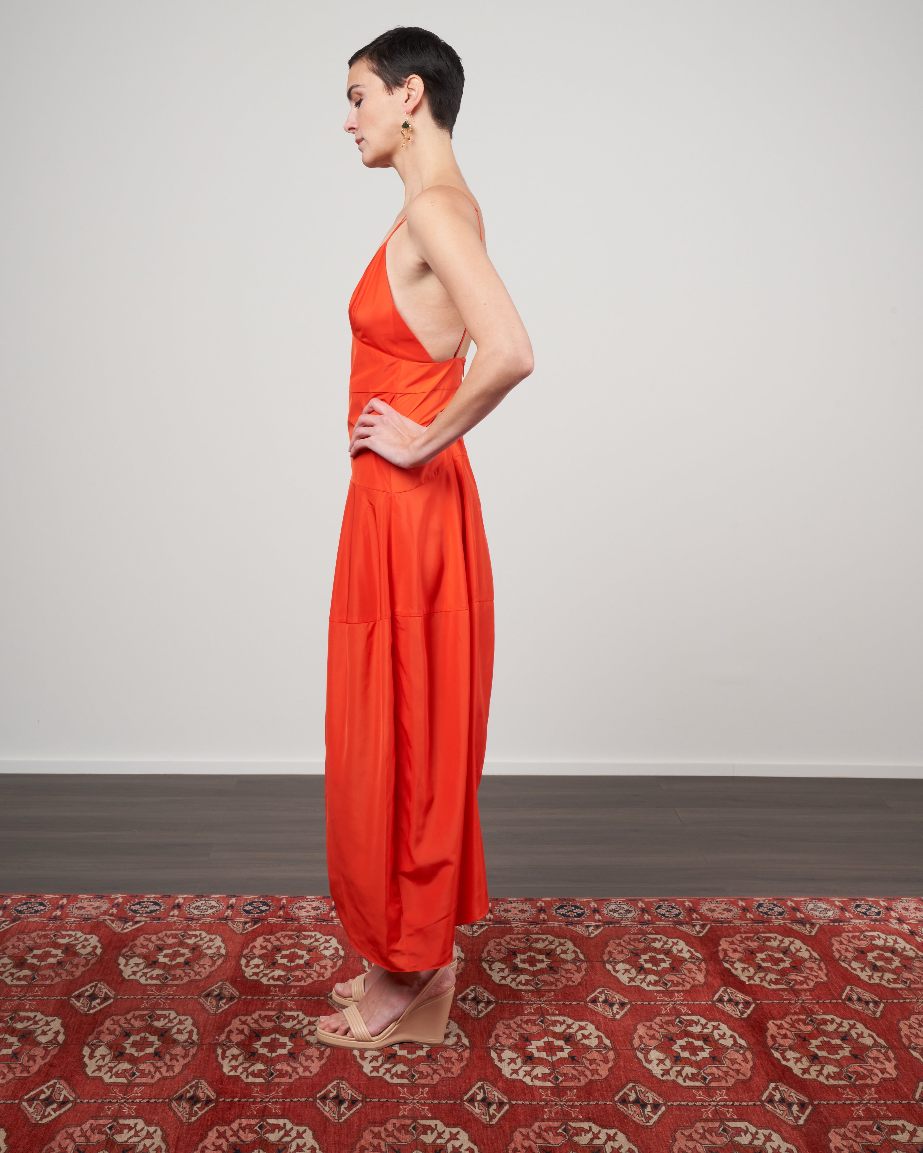 Tibi Italian Sporty Nylon Cami Dress Red Red Tibi Italian Sporty Nylon Cami Dress Red Red