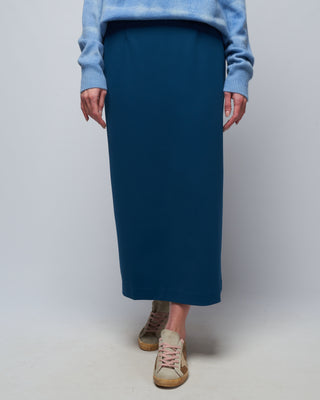 structured knit pencil skirt - azure