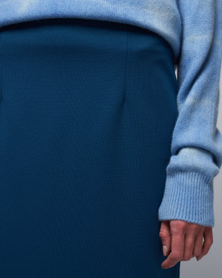 structured knit pencil skirt - azure