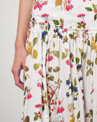 tisbury skirt - botanical allover ivory