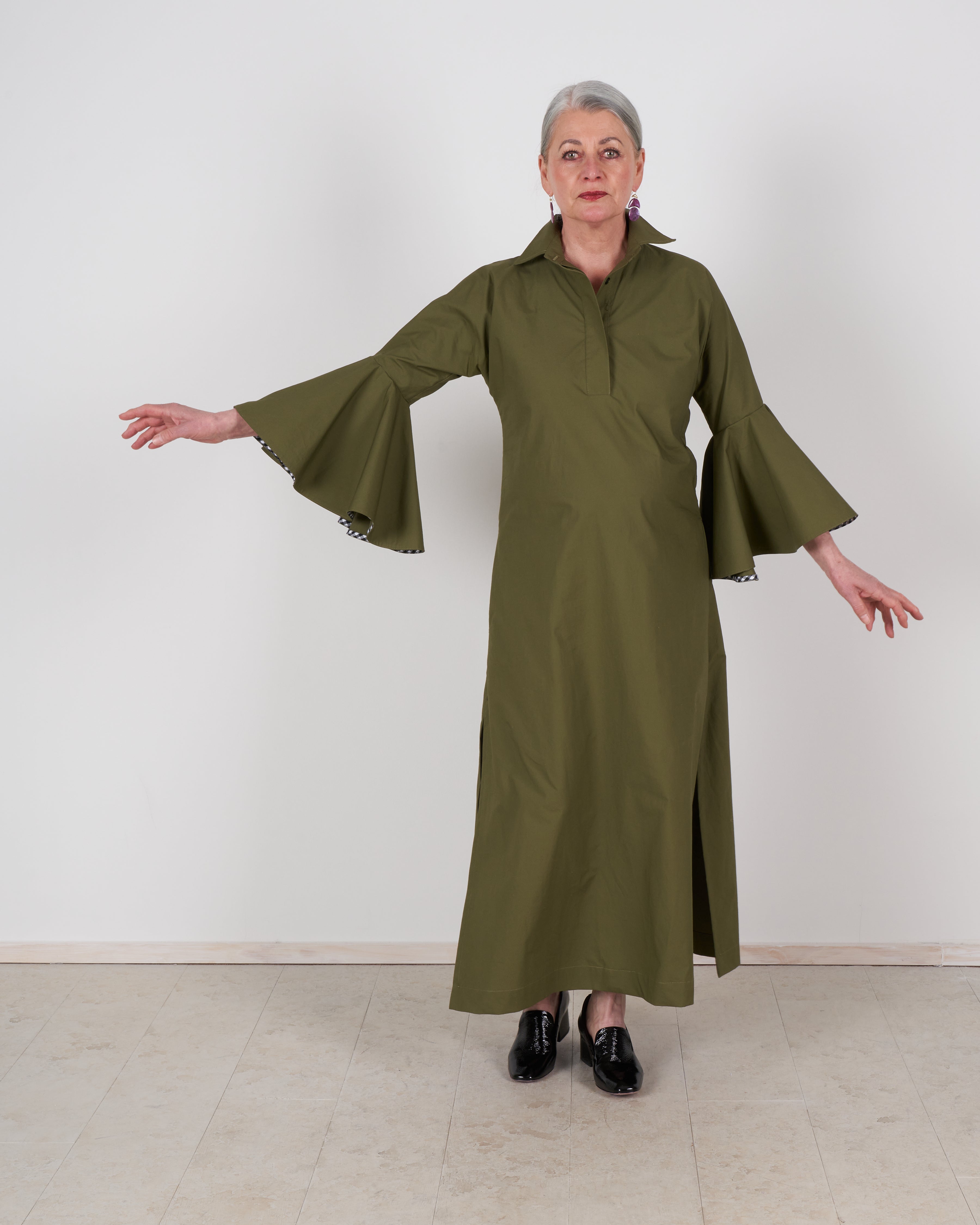 Tish Cox Patio Shift Dress Olive Tish Cox Patio Shift Dress Olive