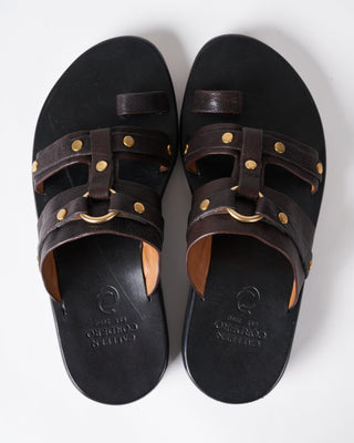tocci toe ring sandal - espresso brown leather