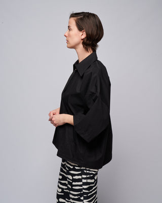 top with hemstring - black