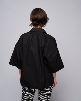 top with hemstring - black