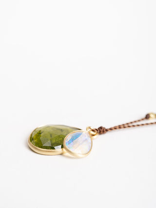 tourmaline/opal pendant necklace