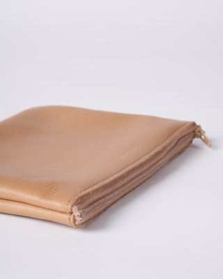 medium zip pouch - camel