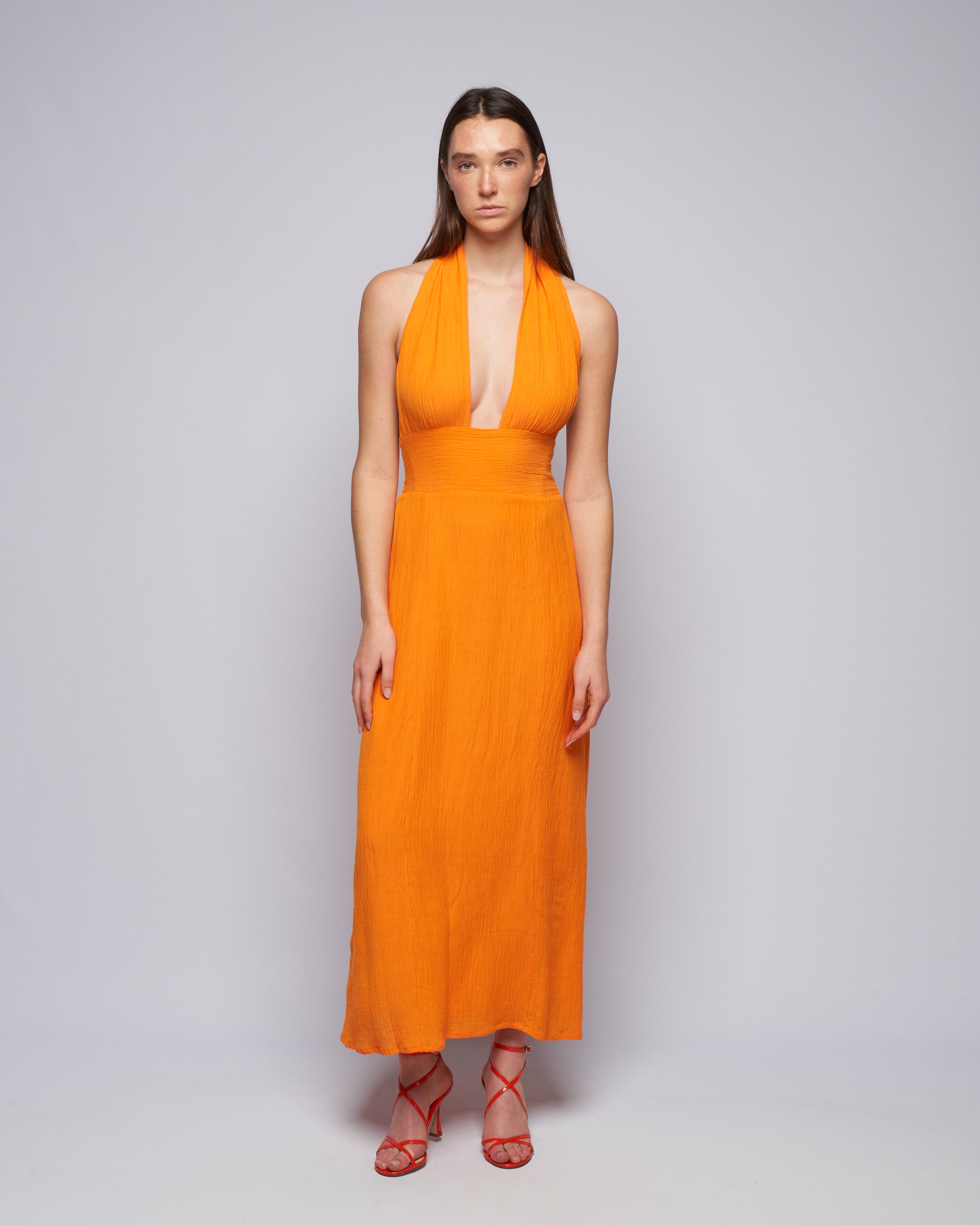 Faithfull Tropiques Maxi Dress Tangerine Faithfull Tropiques Maxi Dress Tangerine