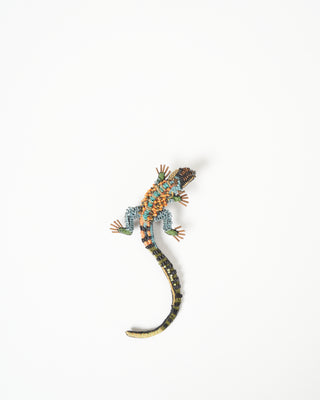 caiman lizard brooch pin