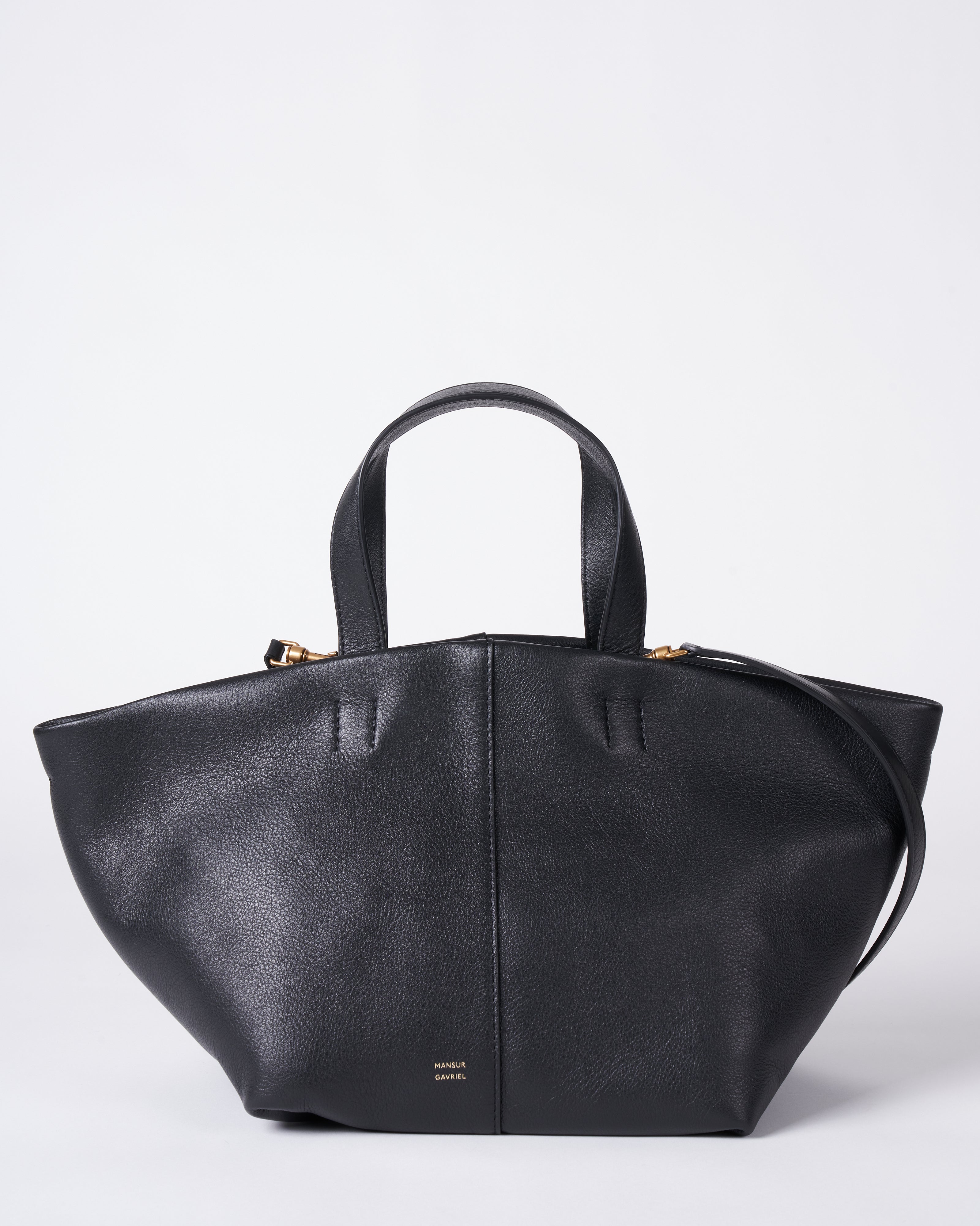 Mansur Gavriel Mini Tulipano Leather Bag Black