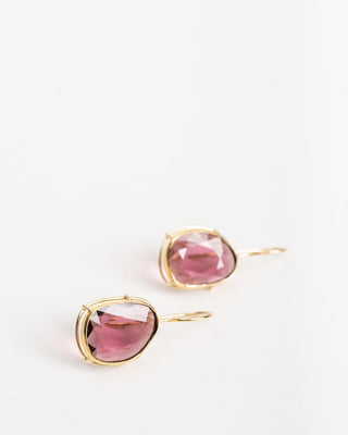 pink tourmaline drop earrings