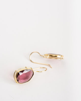 pink tourmaline drop earrings