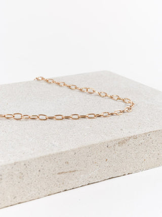 18k rose gold petite chain necklace