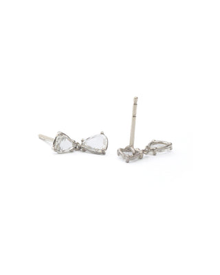 rose cut diamond drop earrings