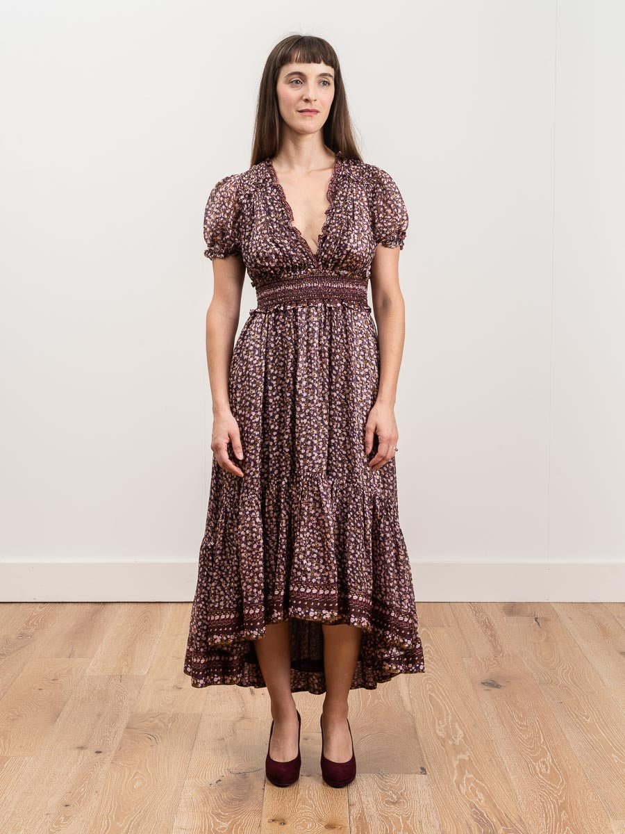 ulla johnson brown dress Ulla Johnson Mariana Dress - Brown/Black Leopard Print