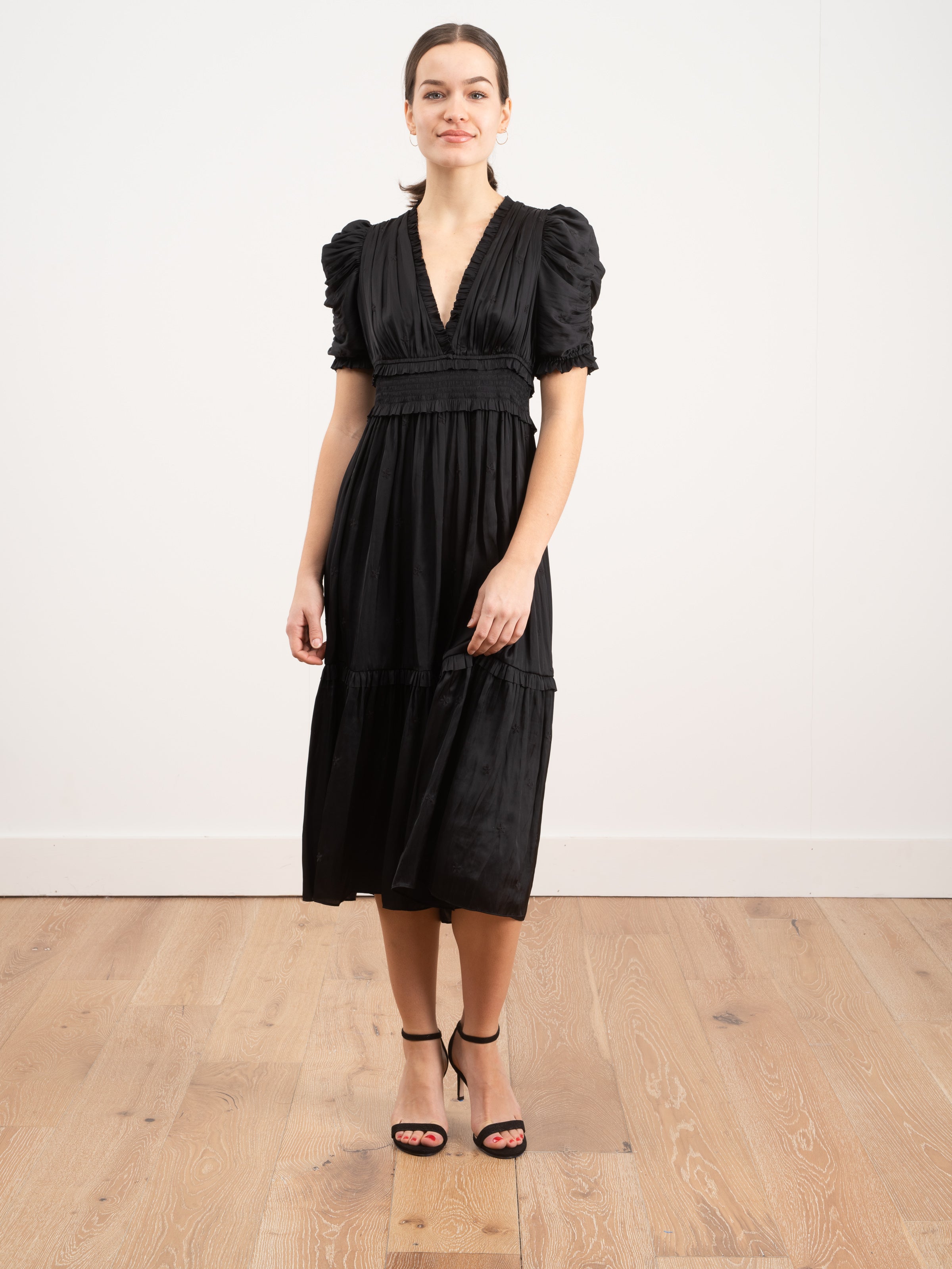 black ulla johnson dress Ulla Johnson Noir Amara Dress