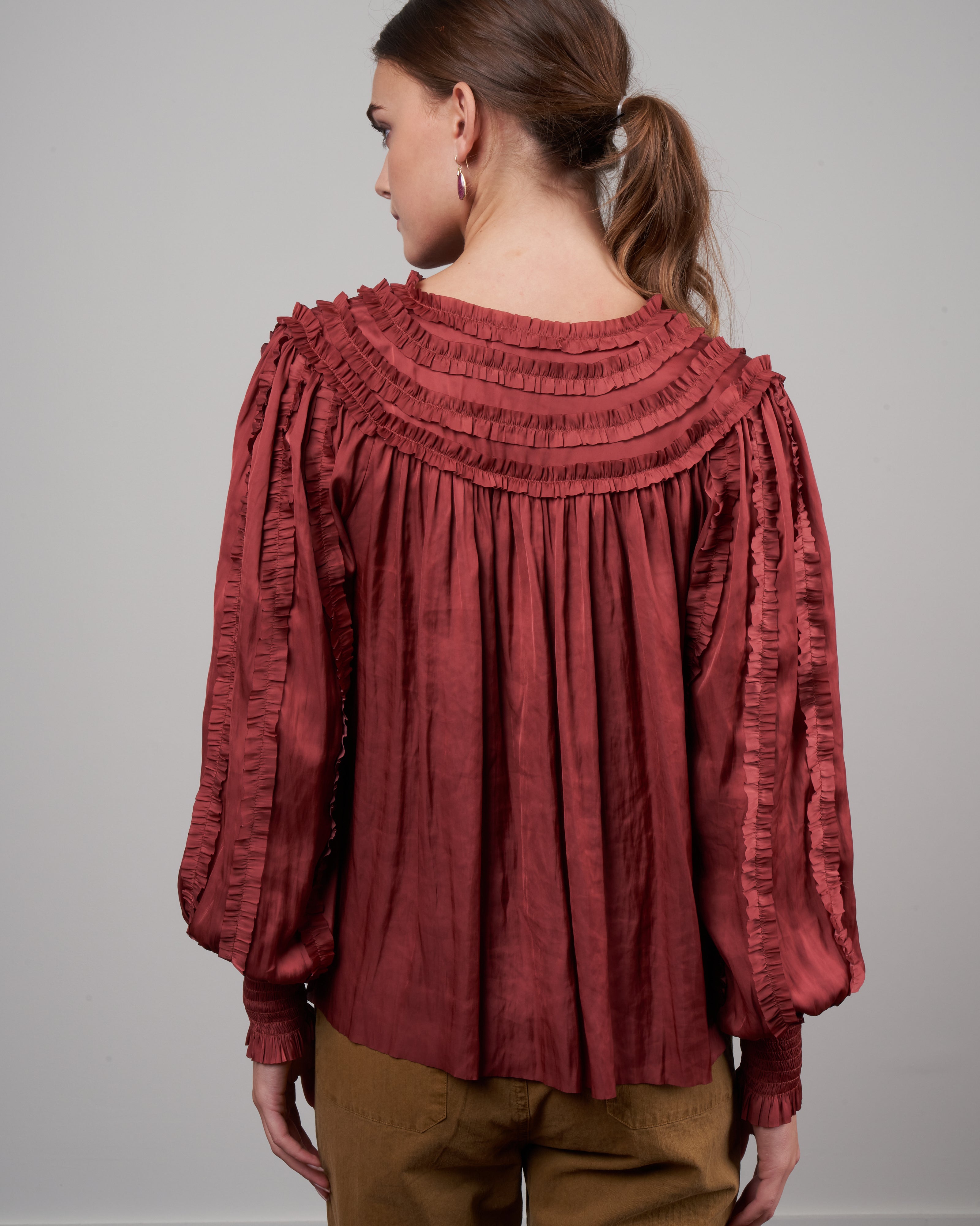 Ulla Johnson Mila Blouse Desert Rose Desro
