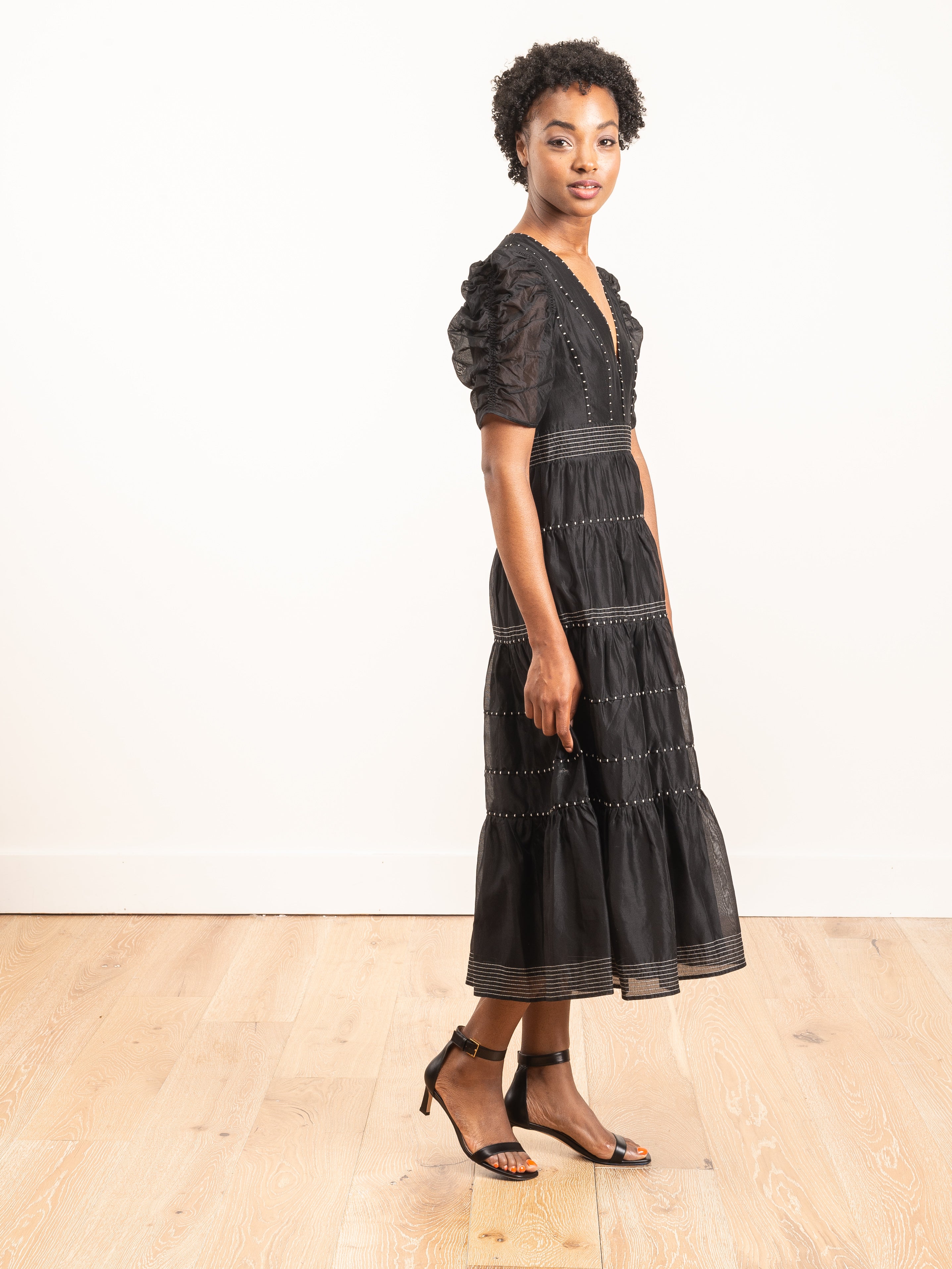 ulla johnson black dress odile dress