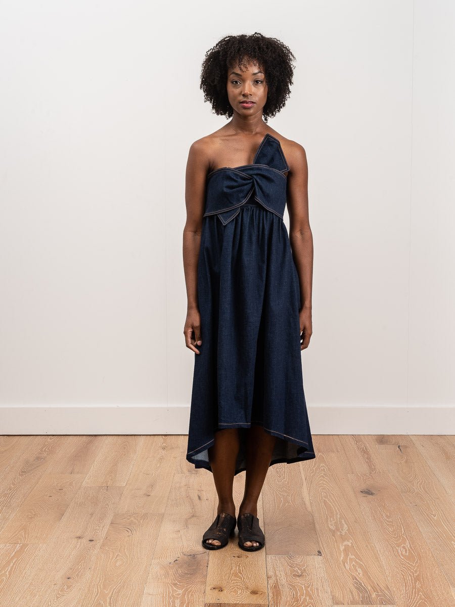 rochelle denim dress NOBODY'S CHILD Rochelle Organic Cotton Denim Midi Dress
