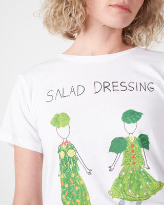 white tee - salad dressing