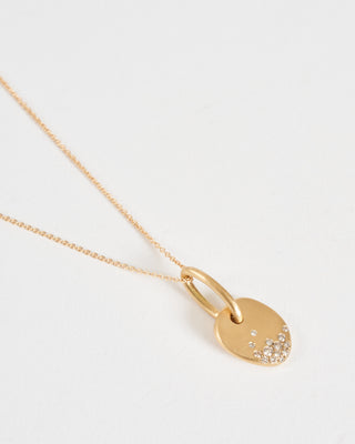 urban winter mini necklace - gold/champagne diamonds