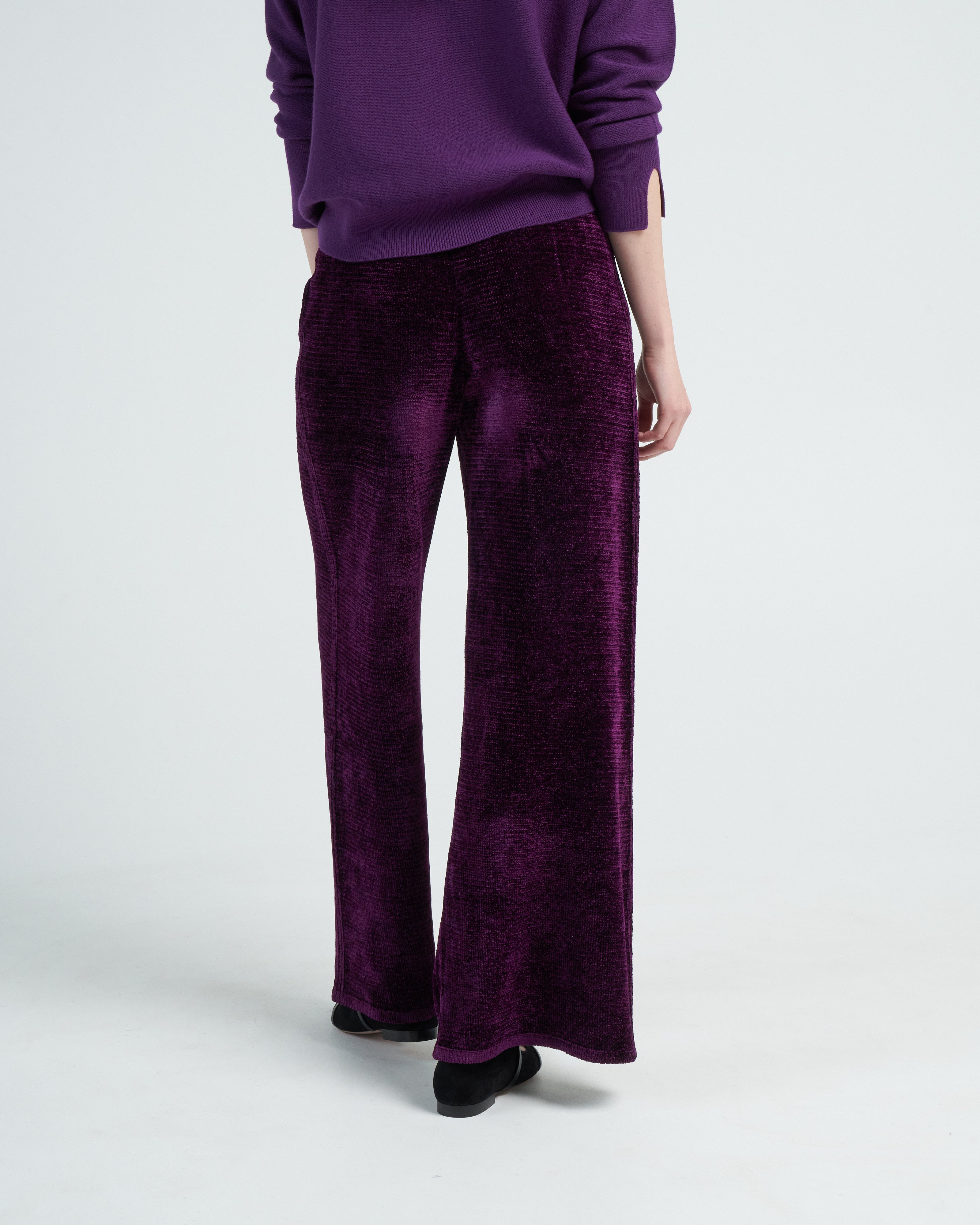 Molli Velvet Knit Pants Royal Purple