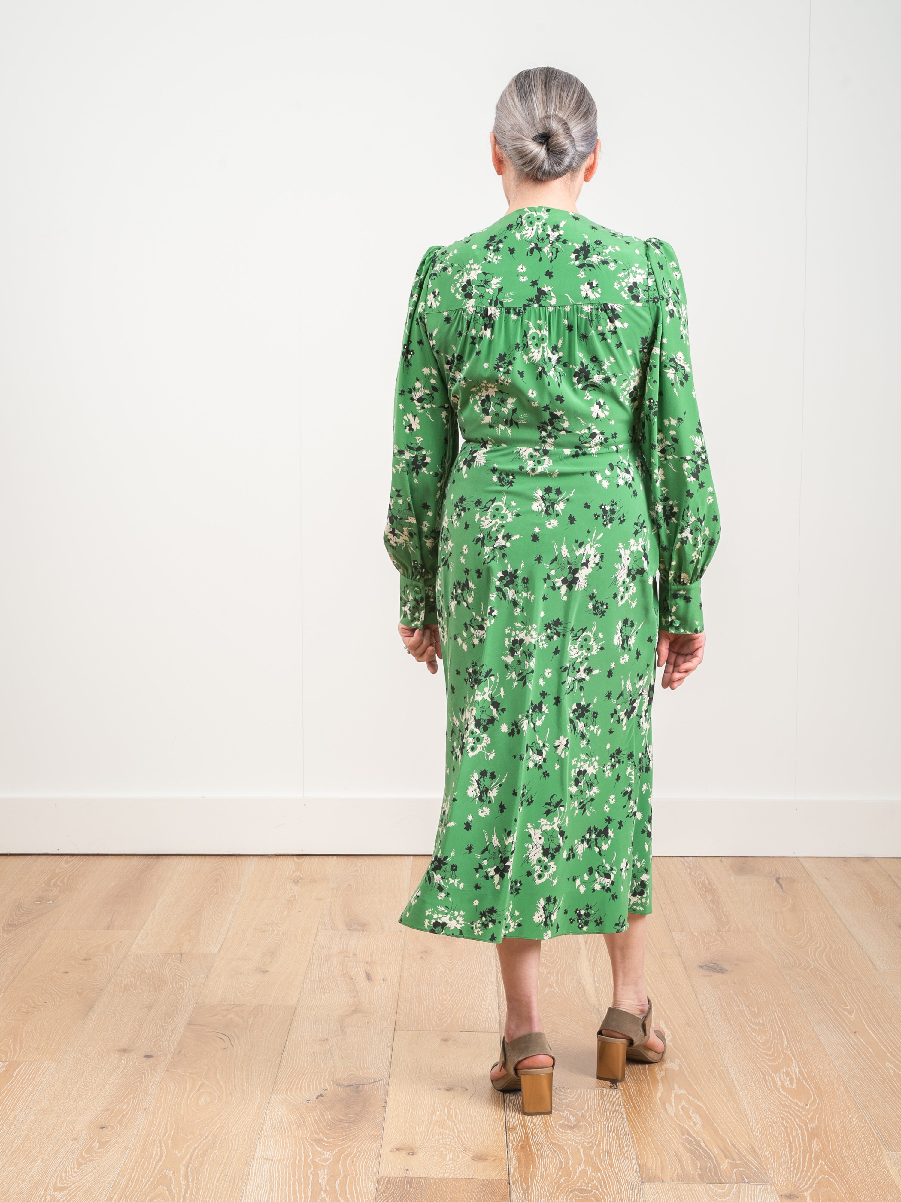 veronica beard green silk dress Veronica Beard Mirabel Silk Mini Dress | Dark Hunter Green Multi