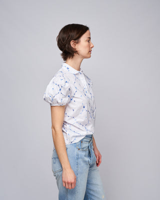 vike blouse - white/blue