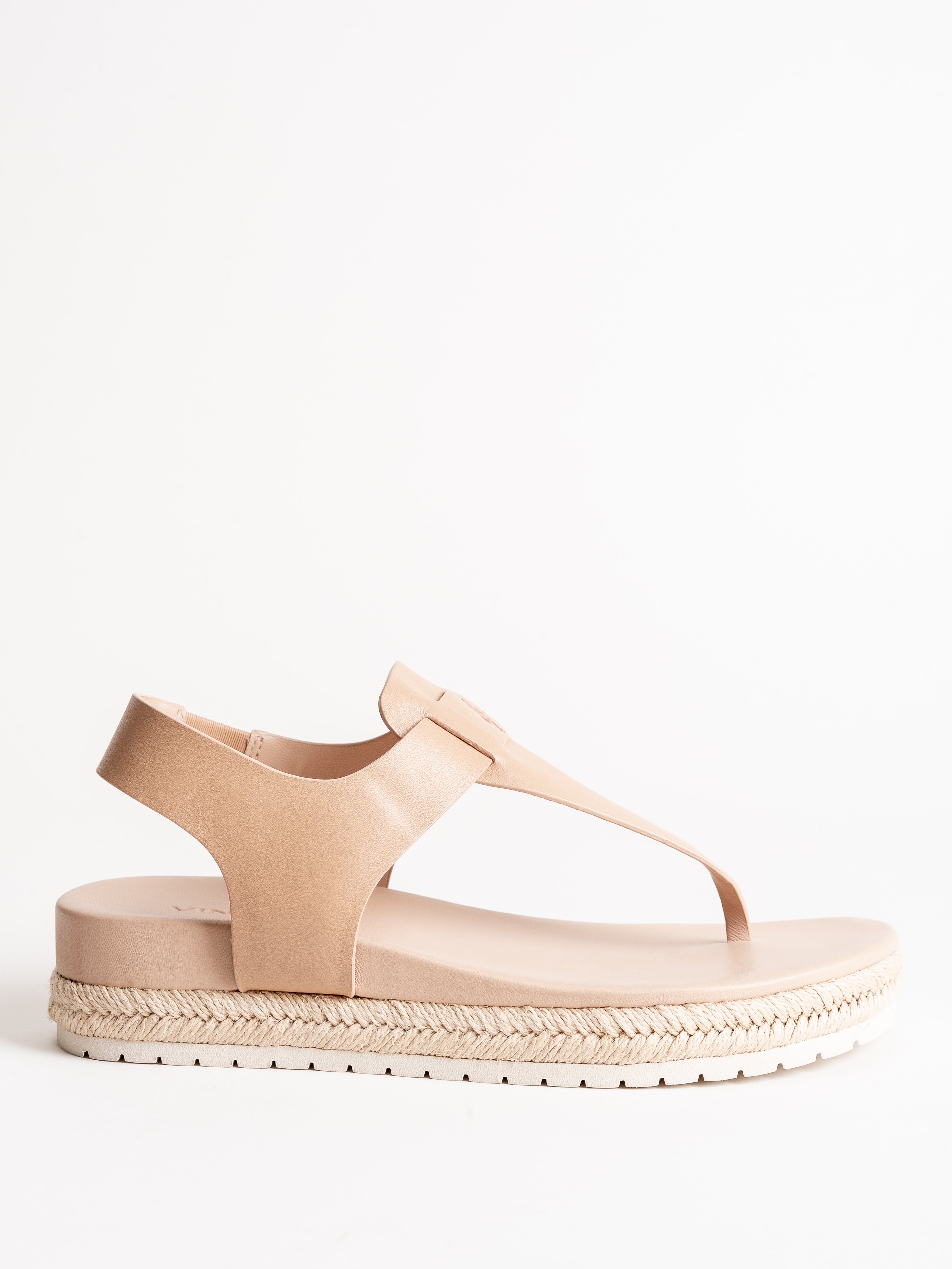 Vince Sandals Flint Espadrille Thong Sandal Vince Flint Cappucino