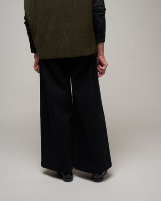 wide leg trouser - black