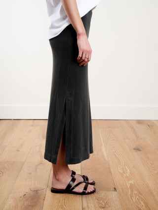 long slit skirt - black