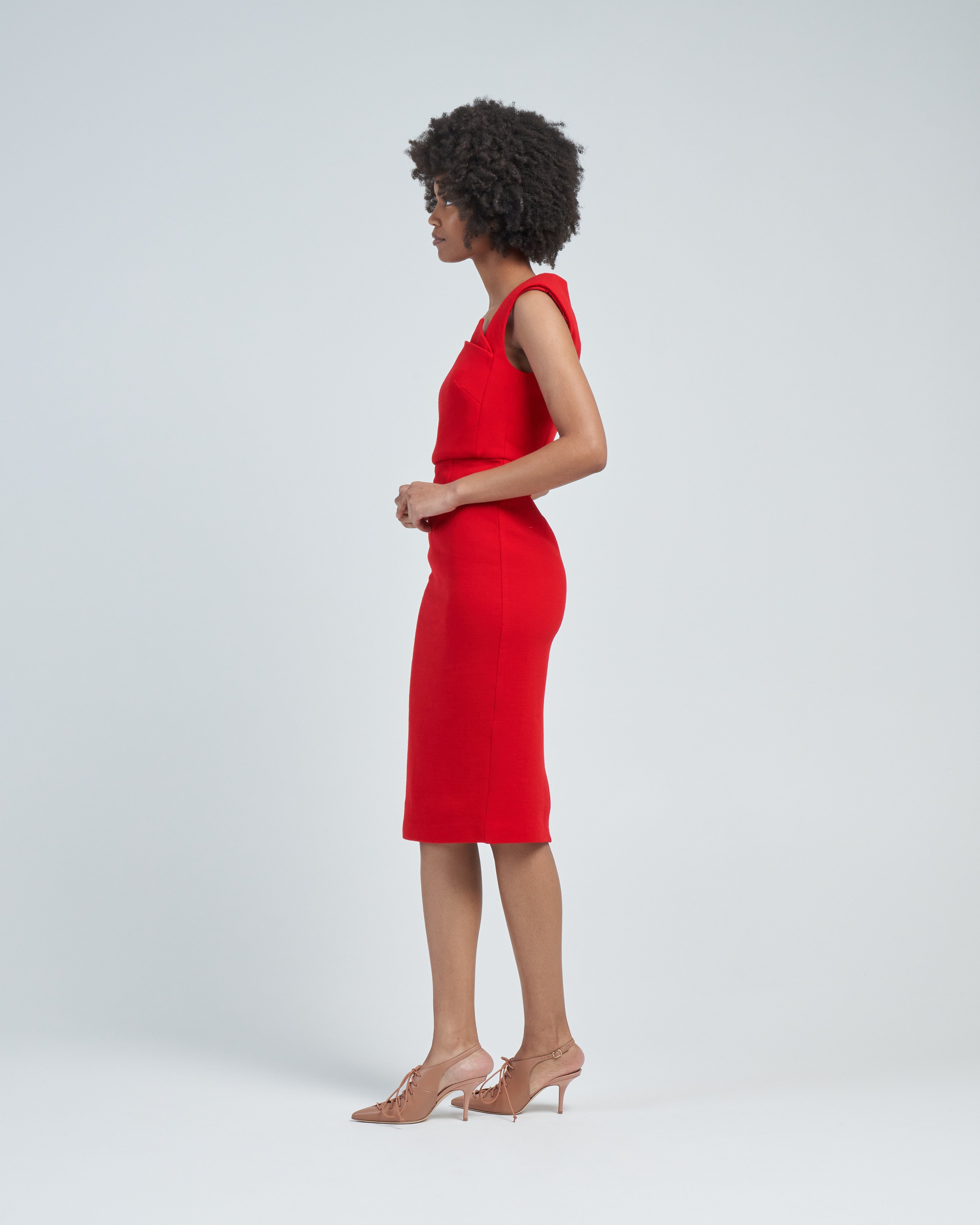 roland mouret wool crpe midi dress Roland Mouret Short Sleeve Wool Crepe Midi Dress