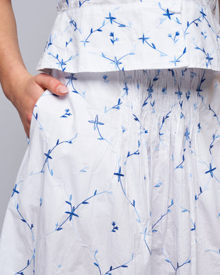 yulia skirt - white/blue