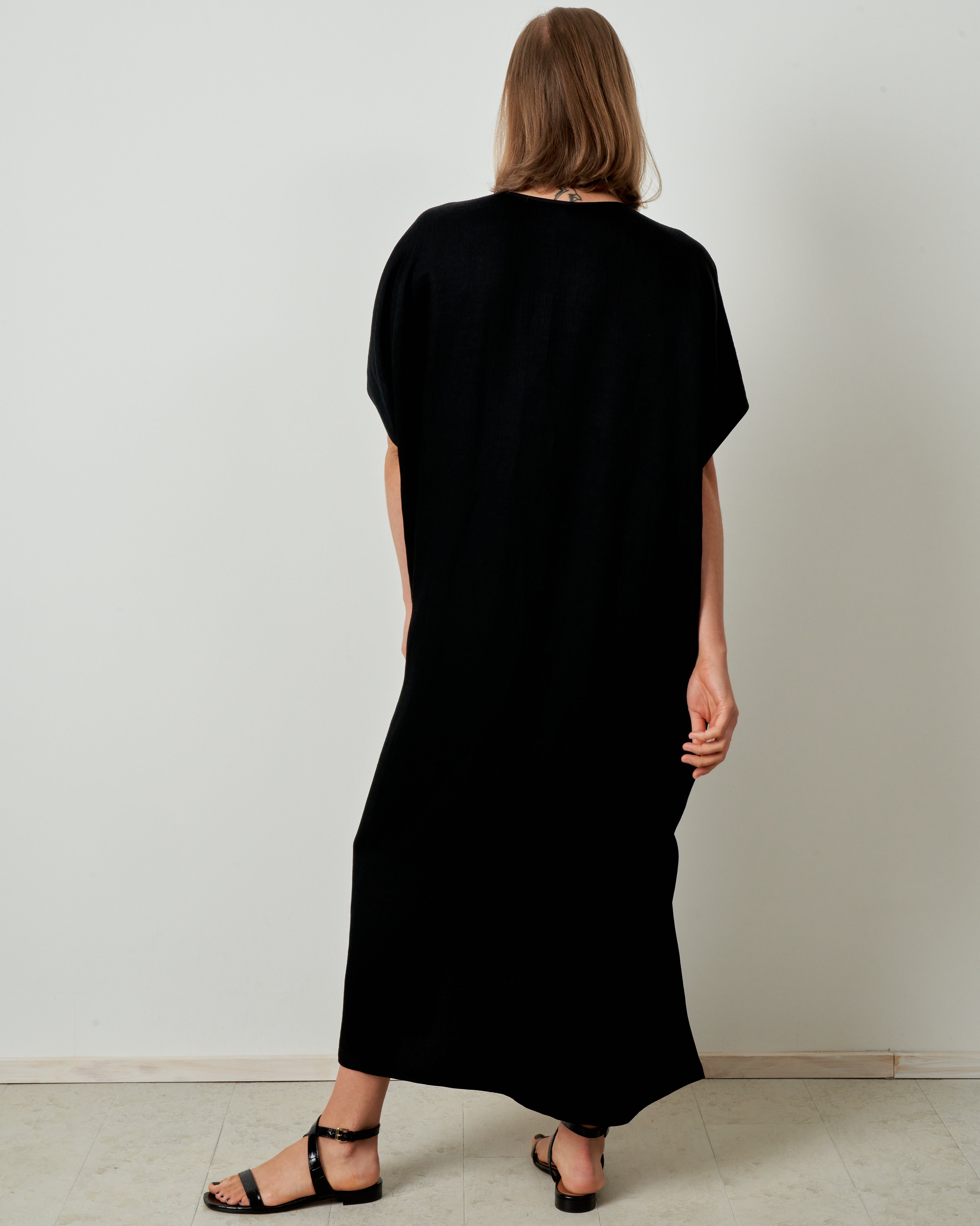 Oodeco バラクラバBlack LEX CFN MALIK 着用 Zero + Maria Cornejo Rae Caftan Linen Black