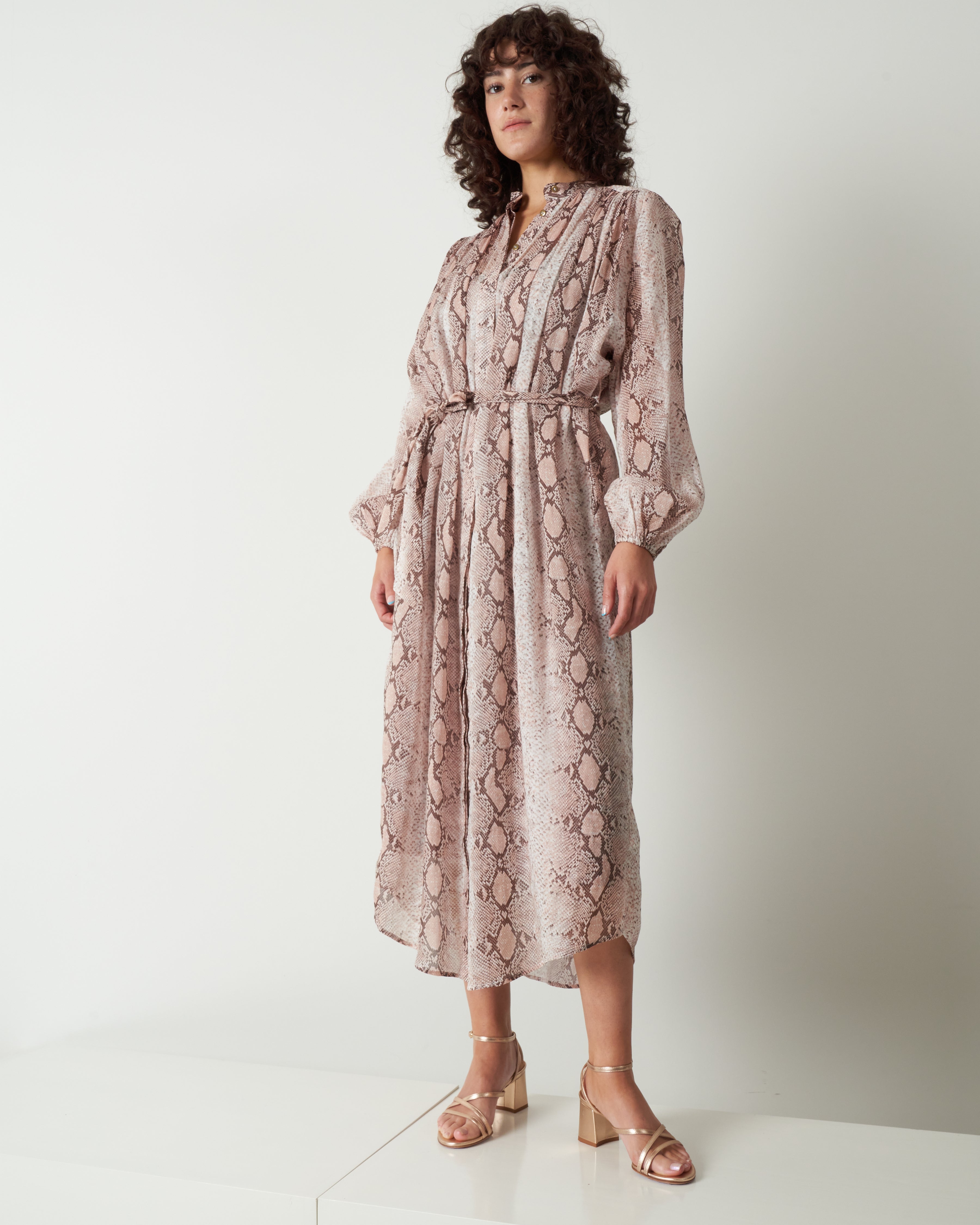 Zimmermann Bellitude Batwing Dress W Self Tie Snake Zimmermann Bellitude Batwing Dress W Self Tie Snake
