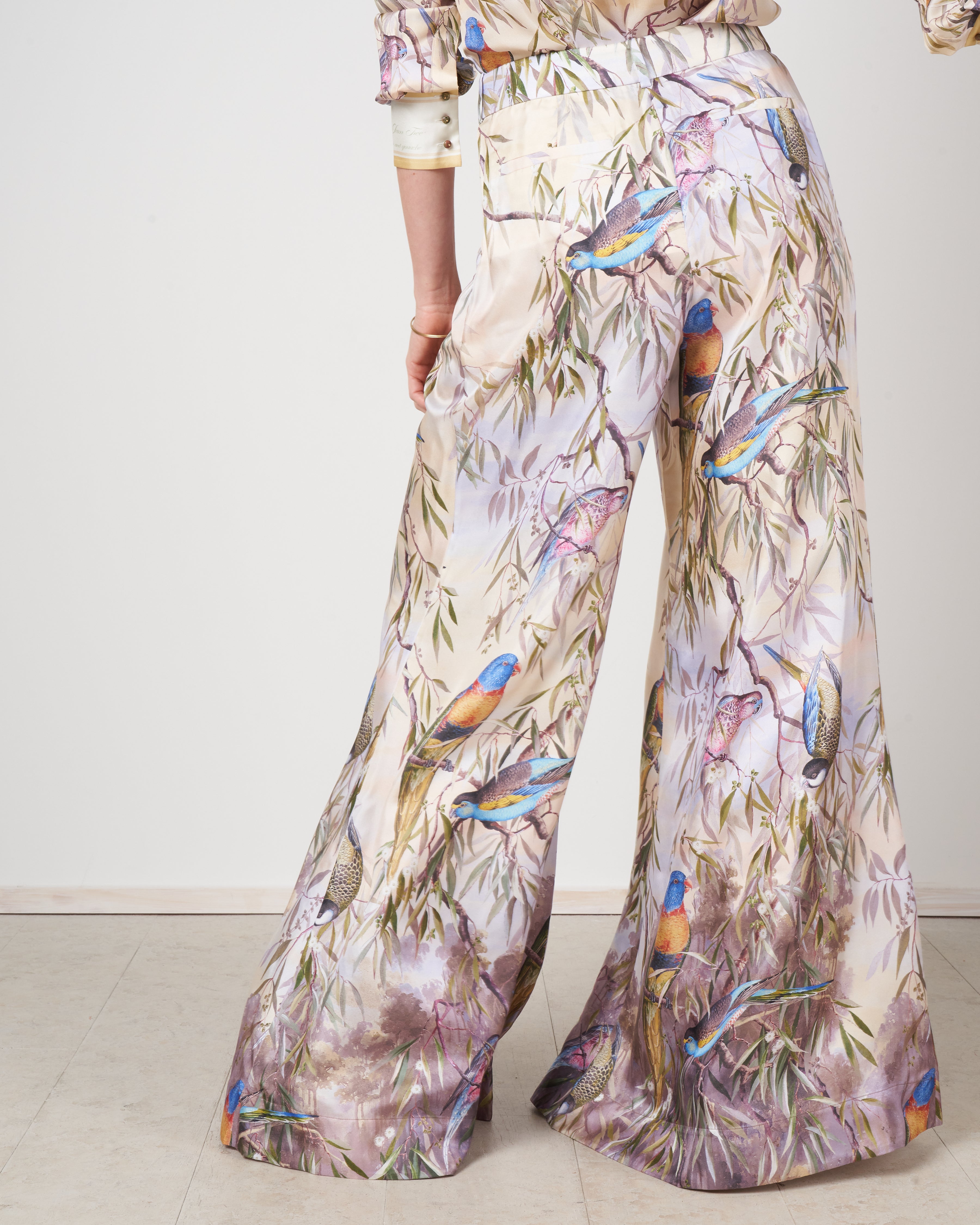 Zimmermann Candescent Wide Leg Pant Parakeets - Main Image