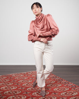 cowl blouse - rose