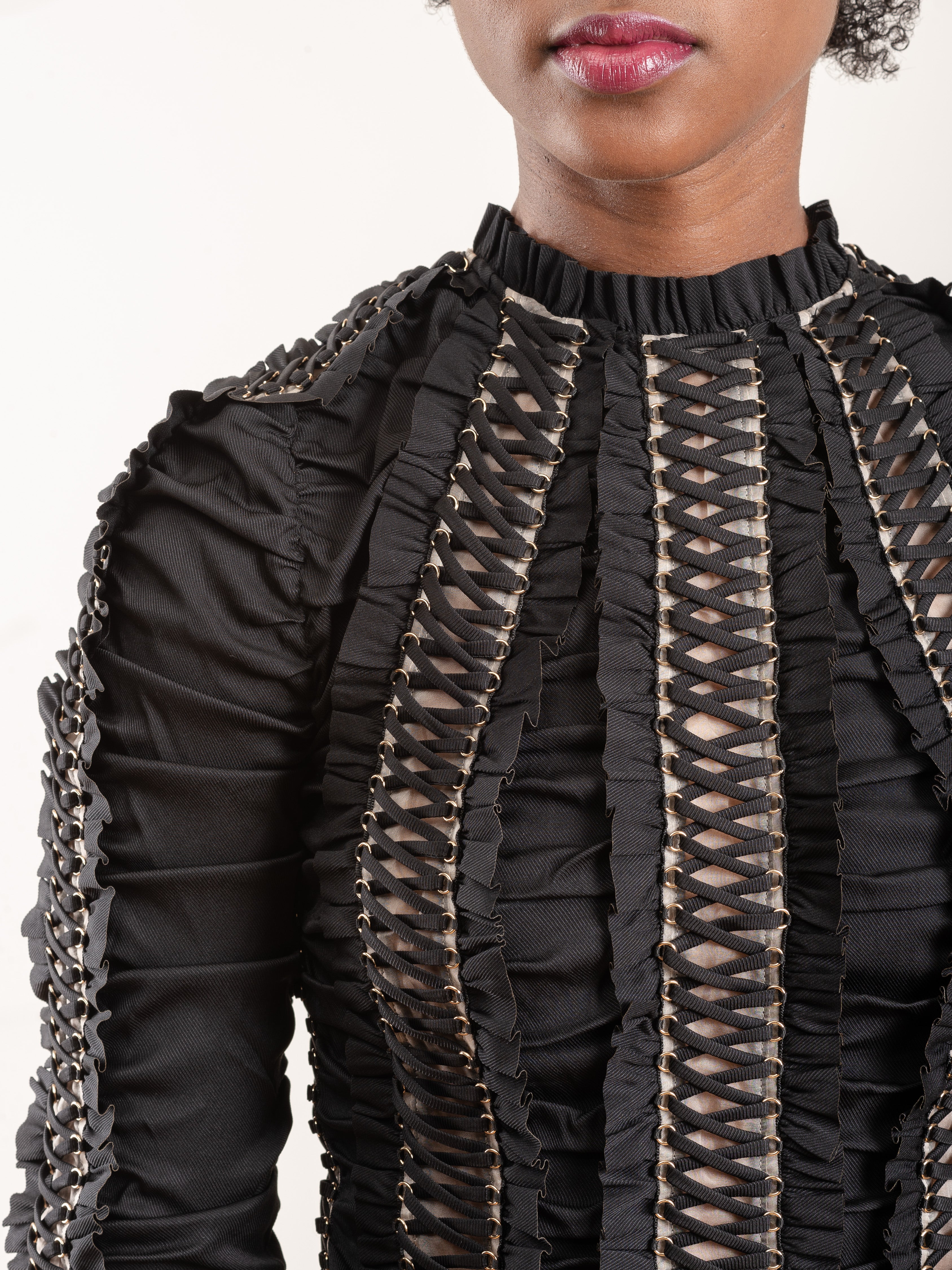 Zimmermann Espionage Lace-Up Bodice Black Zimmermann Espionage Lace-Up Bodice Black