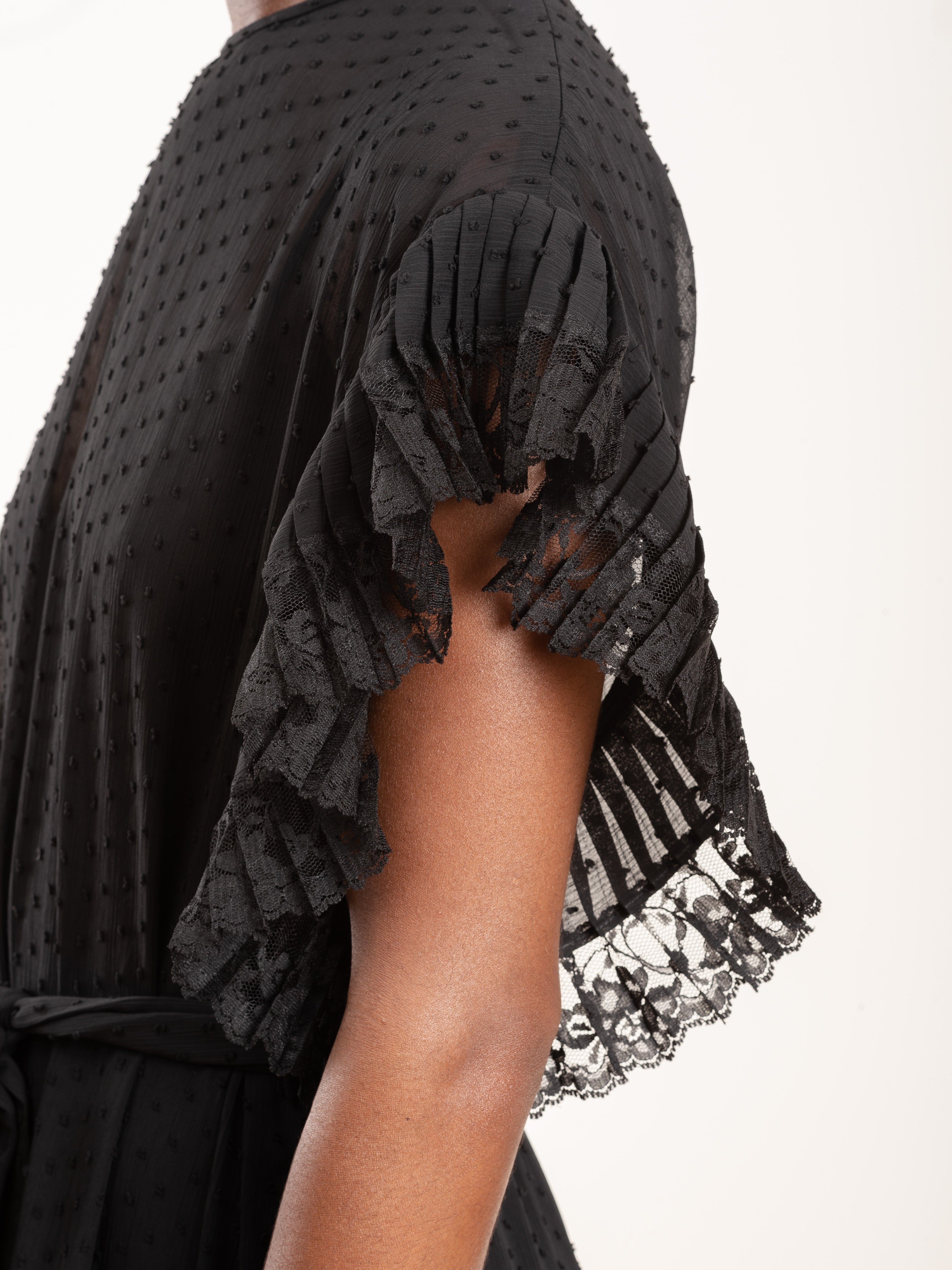 Zimmermann Espionage Pleat Frill Midi Black Zimmermann Espionage Pleat Frill Midi Black