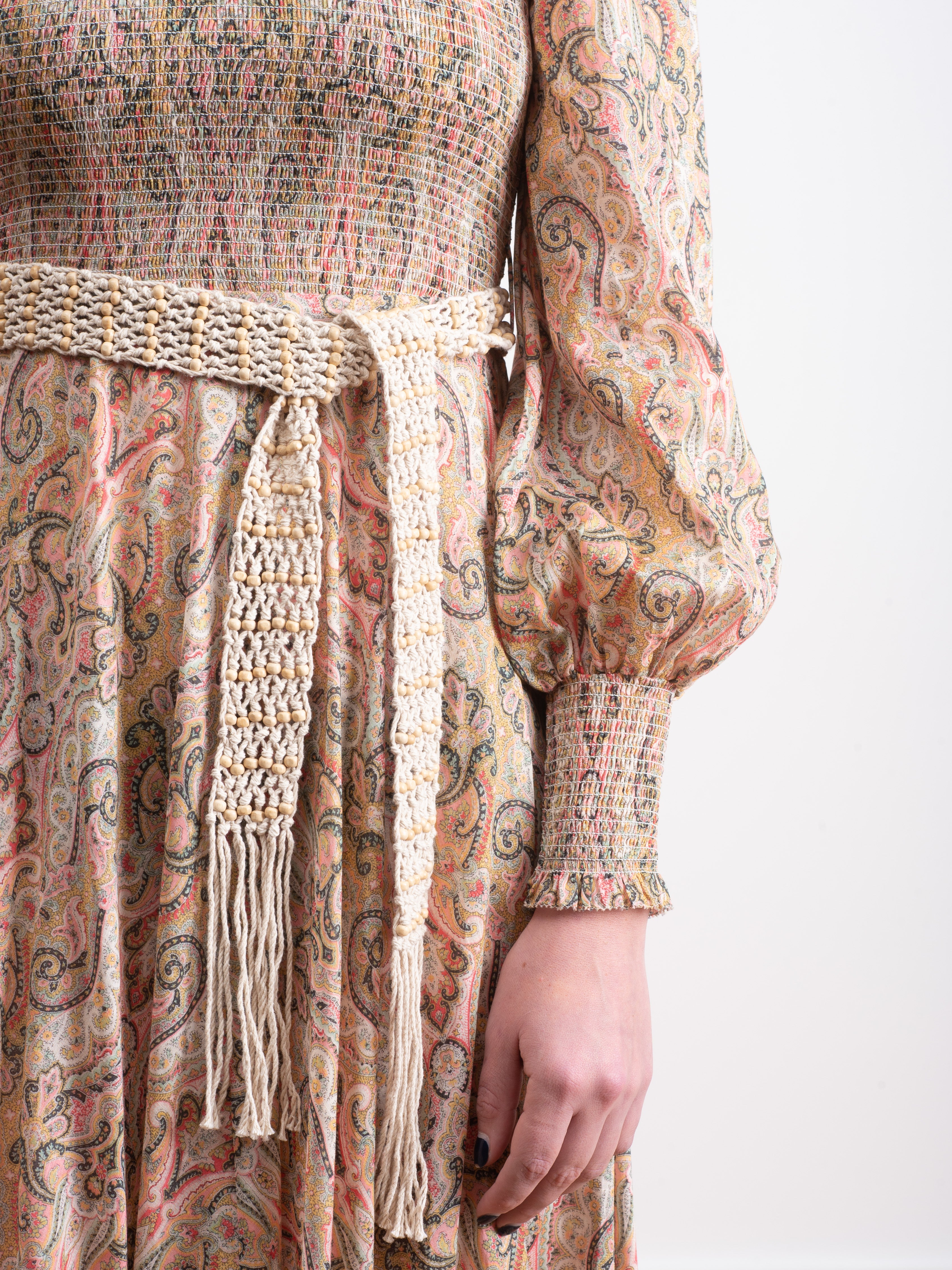 freja shirred long dress - jadore paisley freja shirred long dress - jadore paisley