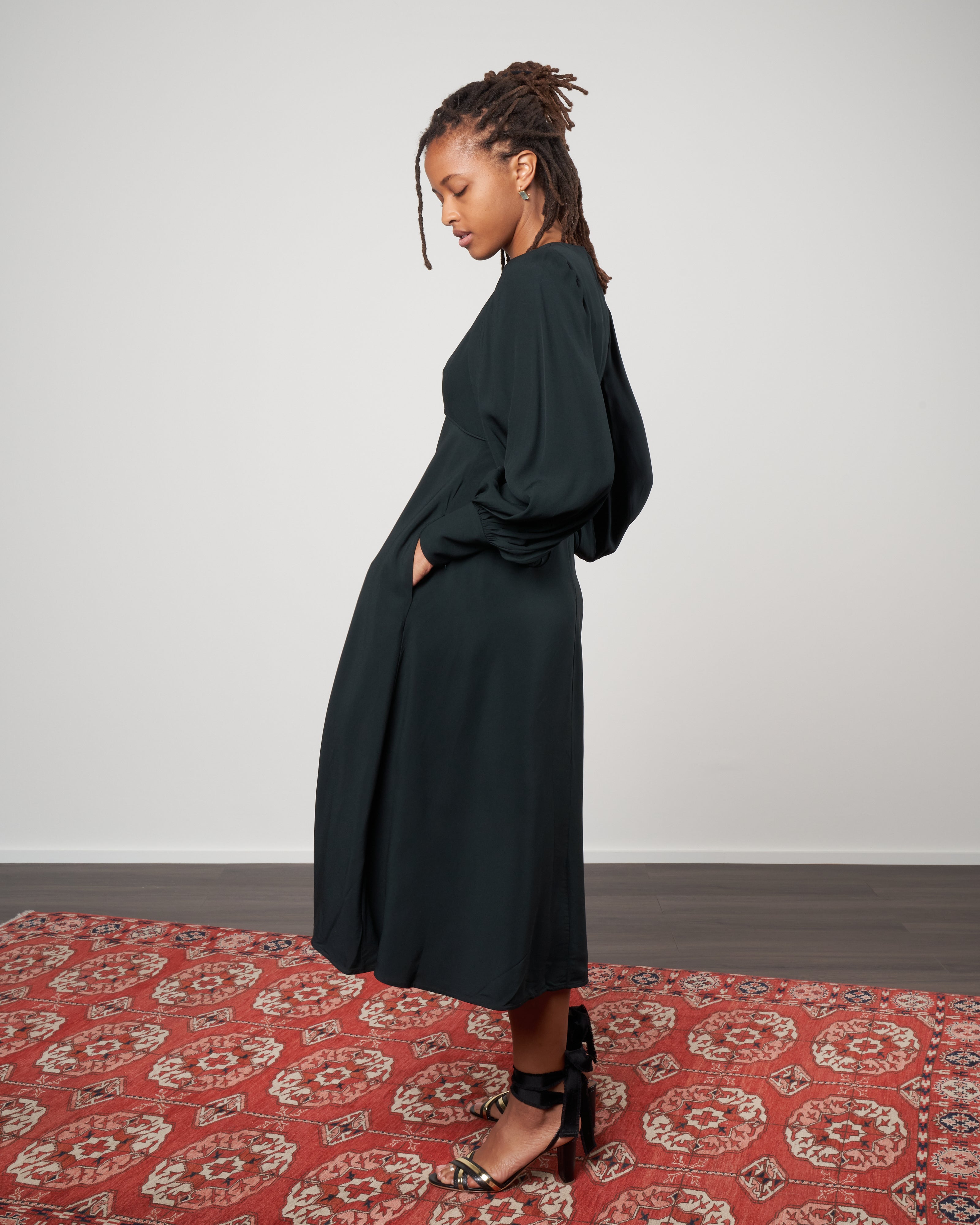 Zimmermann Keyhole Midi Dress Bottle Green Bogr Zimmermann Keyhole Midi Dress Bottle Green Bogr