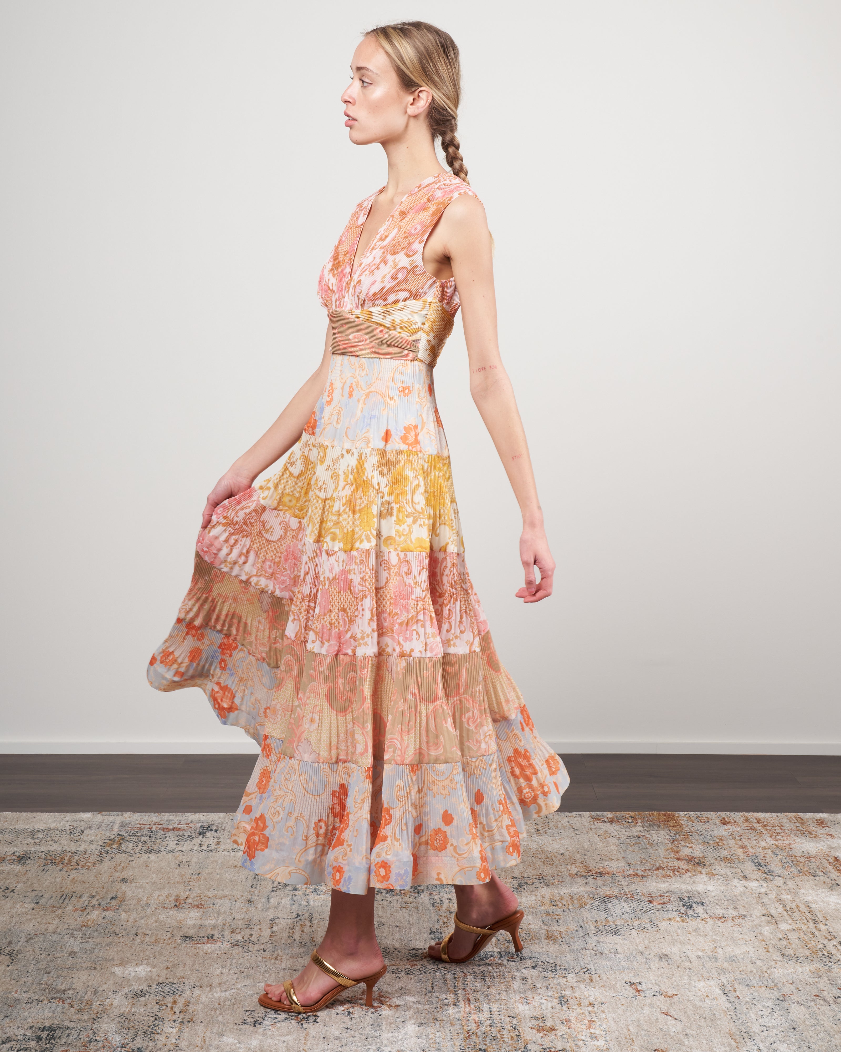 zimmermann pleated midi dress postcard pleated midi dress