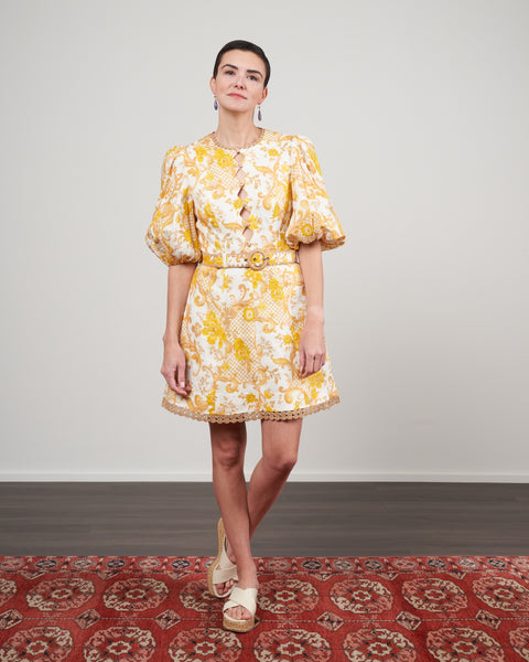 zimmermann yellow mini dress postcard Size:S 0/2 Halter Custom Chiffon Long size 4 / XL fathersday2025