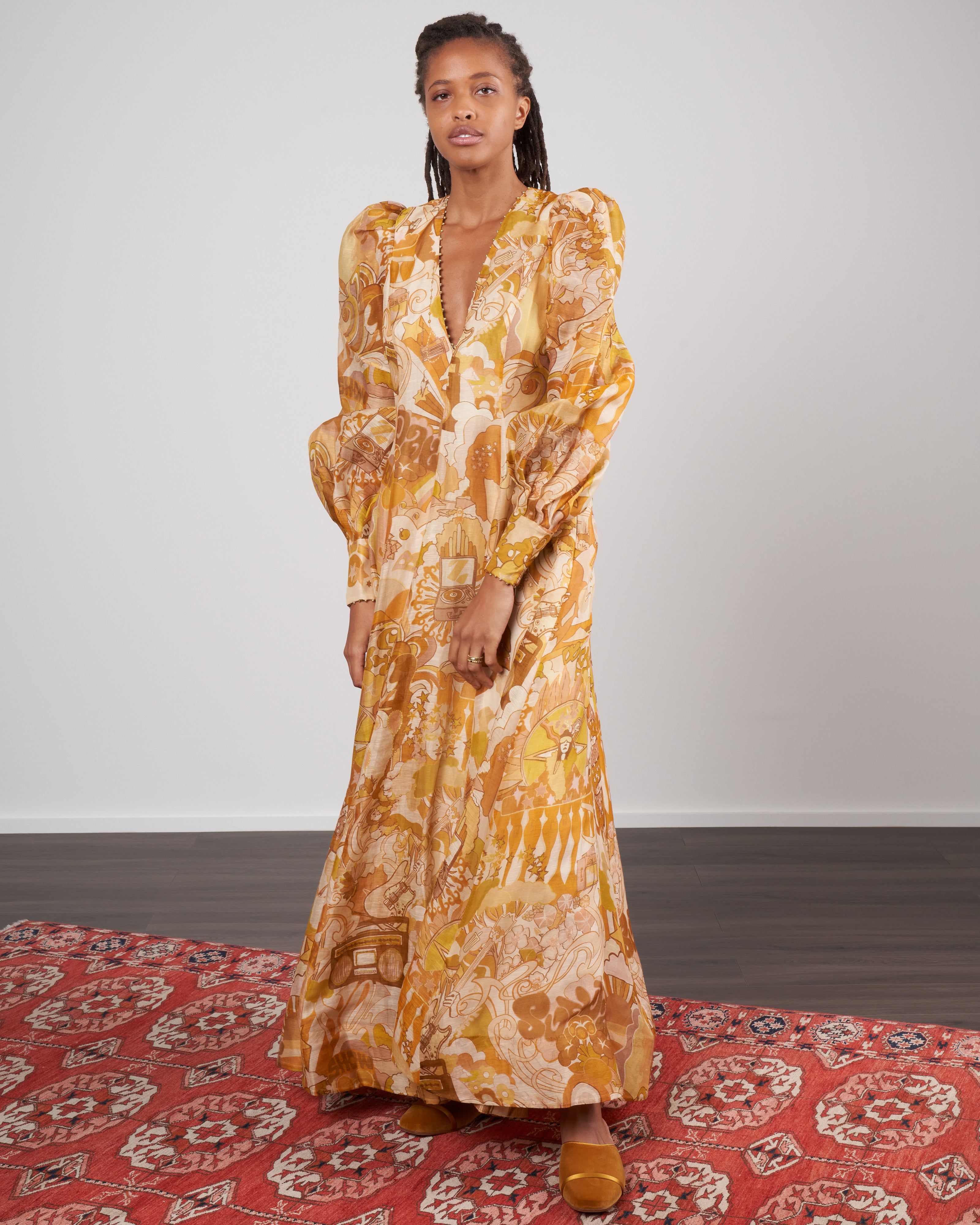 Zimmermann Tempo Honey Collage Gown Honey Collage Honcol Zimmermann Tempo Honey Collage Gown Honey Collage Honcol